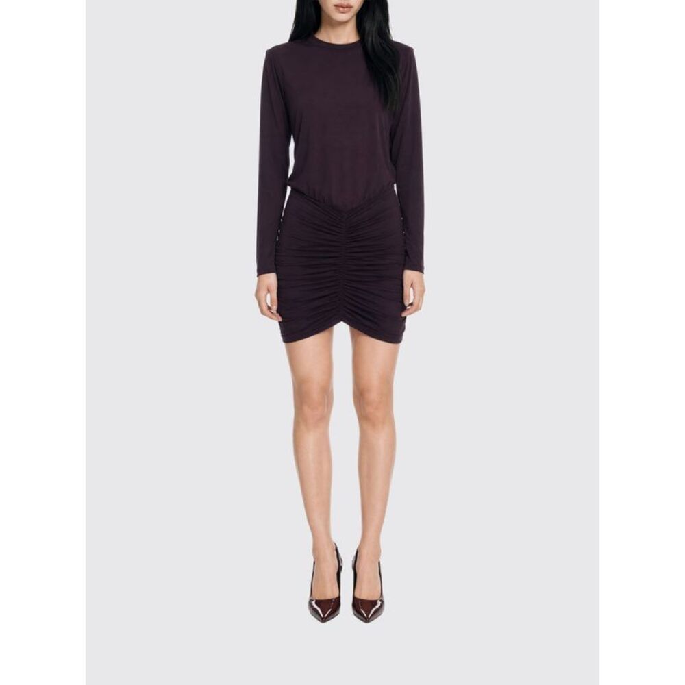 The Andamane Women The Andamane Draped Jersey Long-Sleeve Sheath Minidress